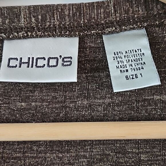 Chico's Open Front Cardigan Sweater Womens Long Sleeve Olive Green Size 1 US 8 - Picture 4 of 6